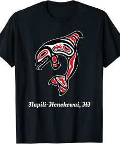 Native Napili-Honokowai Hawaii Red Orca Killer Whale T-Shirt