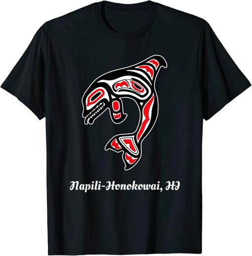 Native Napili-Honokowai Hawaii Red Orca Killer Whale T-Shirt