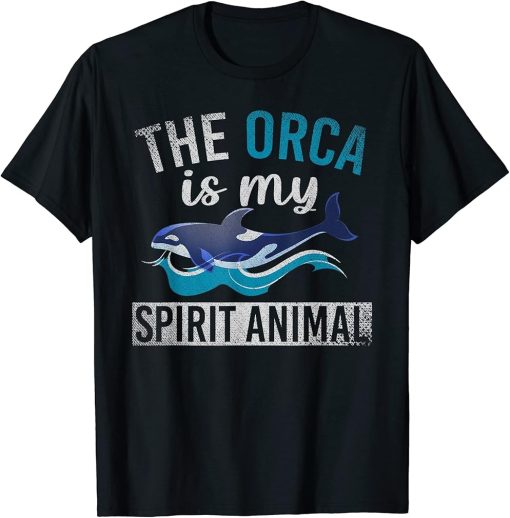 Killer Whale Waves Ocean Animal Gift Spirit Animal Orca T-Shirt